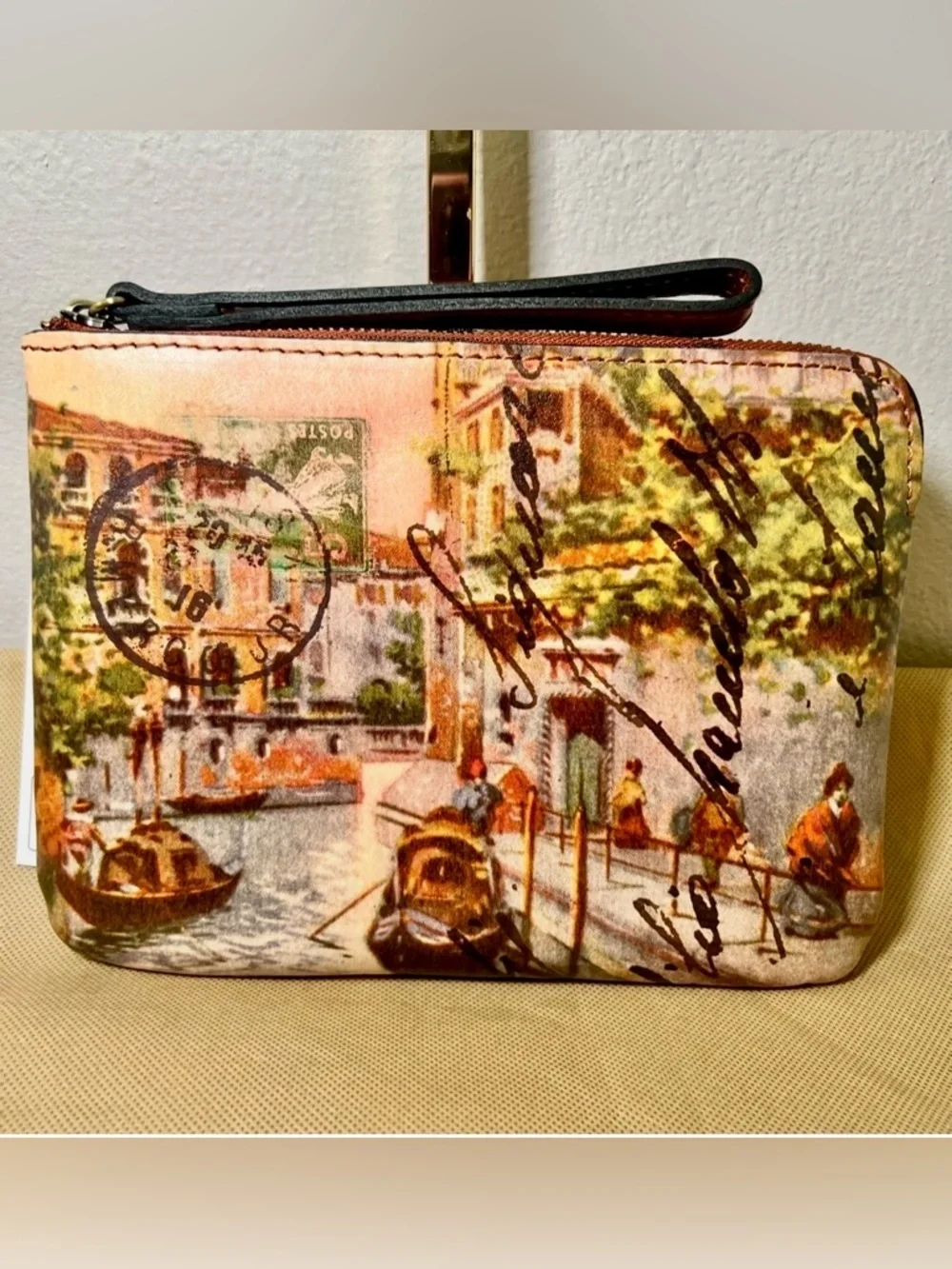 NWT Patricia Nash Discovery Corinna Leather Wristlet- Venice